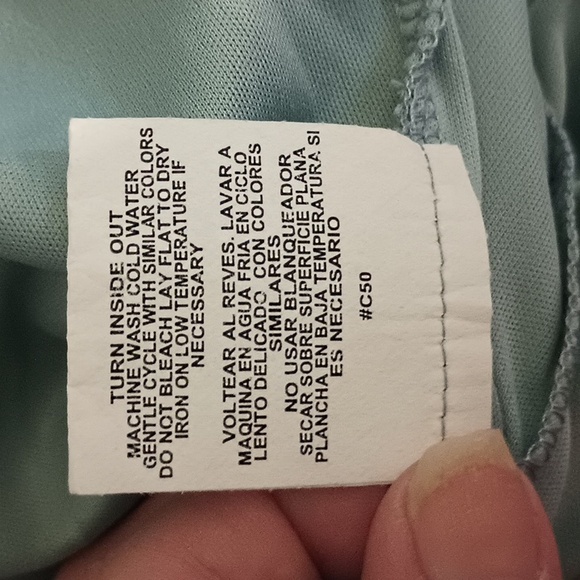 Hope Springs LIght Sage Embroidered Floral Long-Sleeve Midi Dress - Size L - Picture 5 of 6